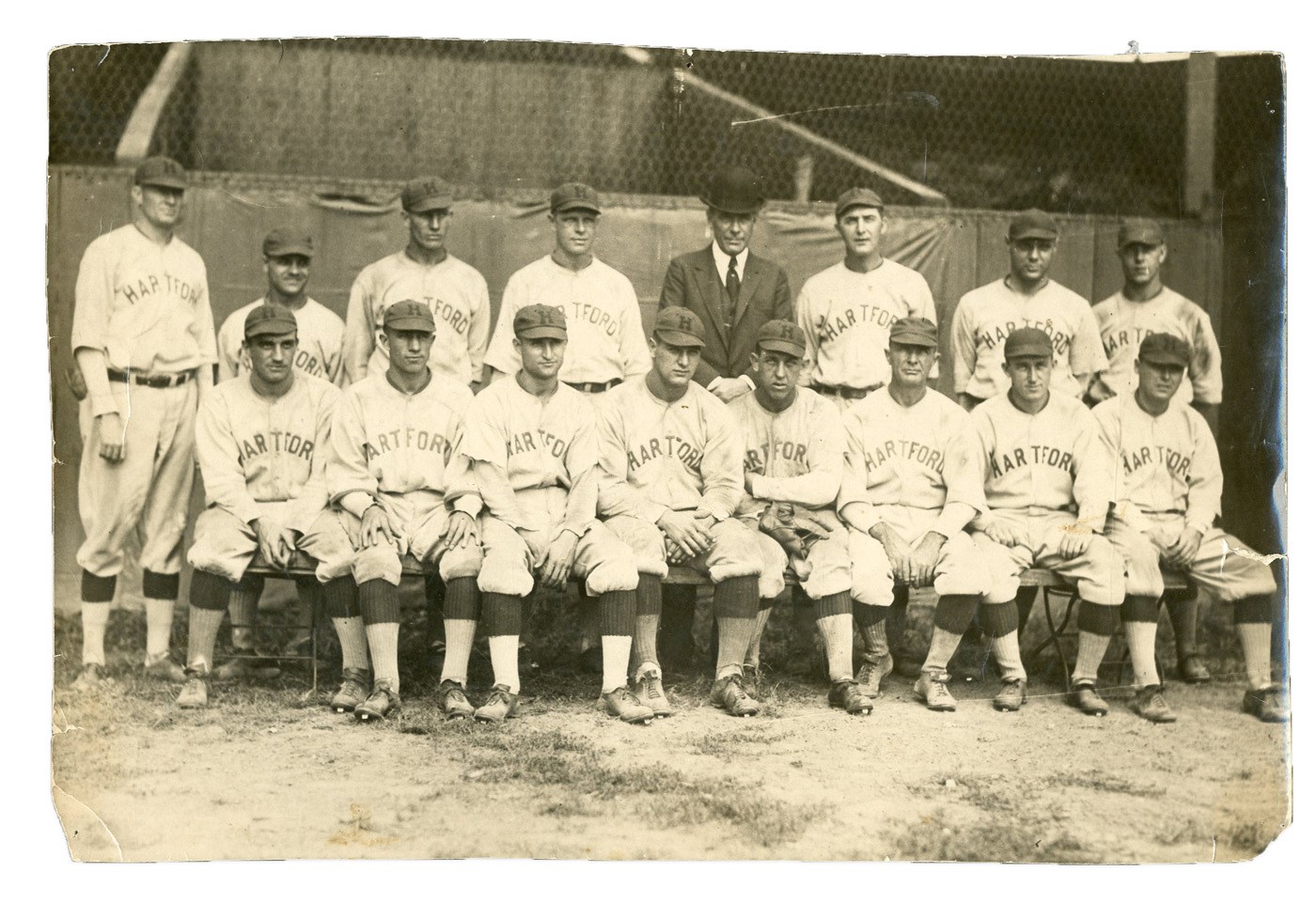 Babe Ruth and Lou Gehrig - Lou Gehrig 1923-24 Hartford Senators Eastern League Championship Team Type I Photographs (2)