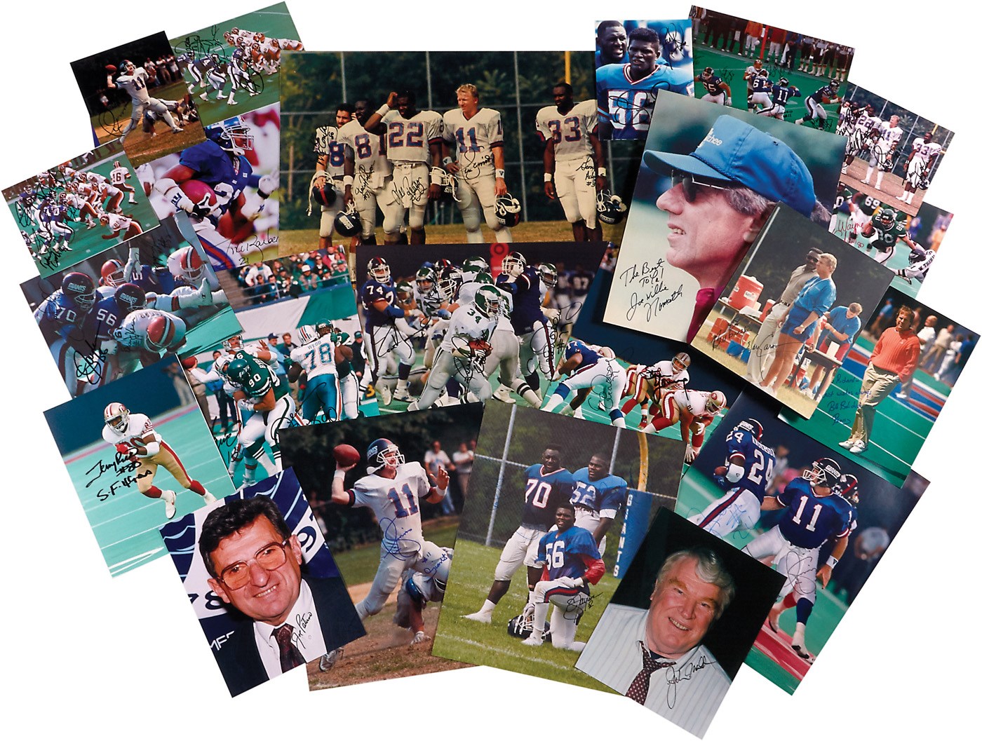 Football - New York Giants Football Signed Photos by Richard Brightly (175+)