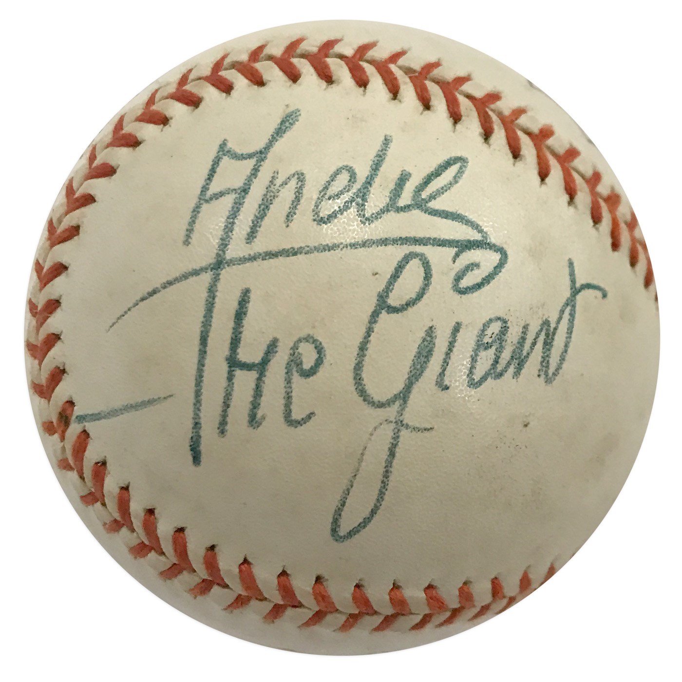 - The Only Known Andre the Giant Single-Signed Baseball