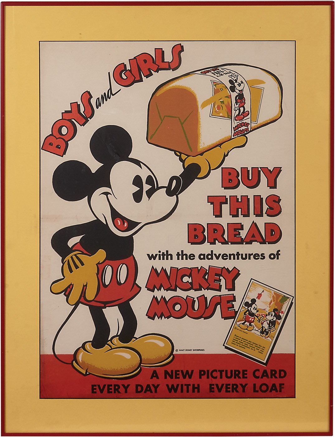 - 1930s Mickey Mouse Bread Cards Large Sized Poster - 1/3 Known