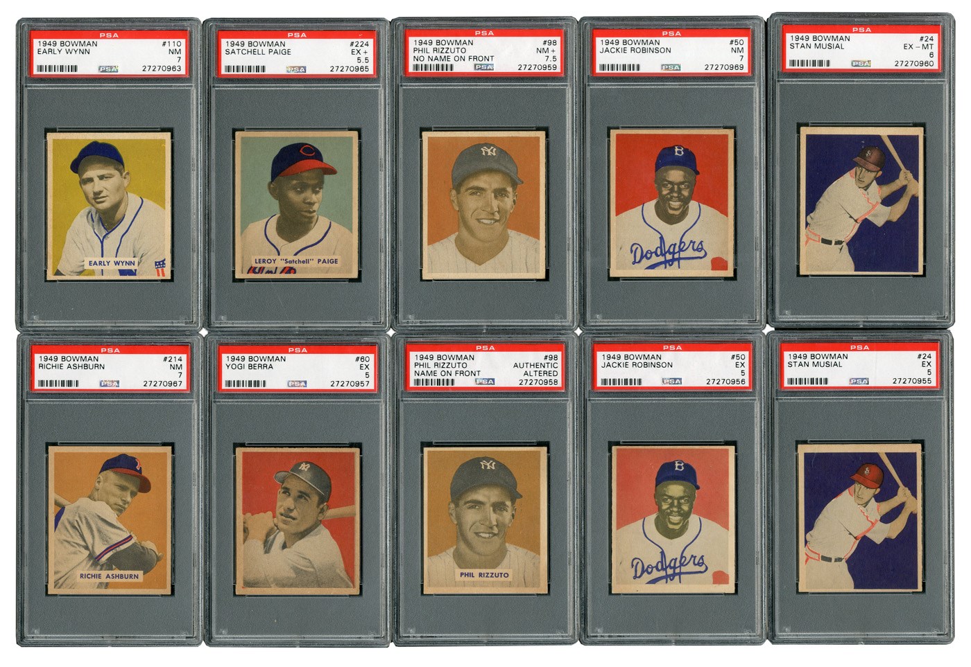 - 1949 Bowman Complete High Grade Master Set of (324) with All Variations and (22) PSA Graded