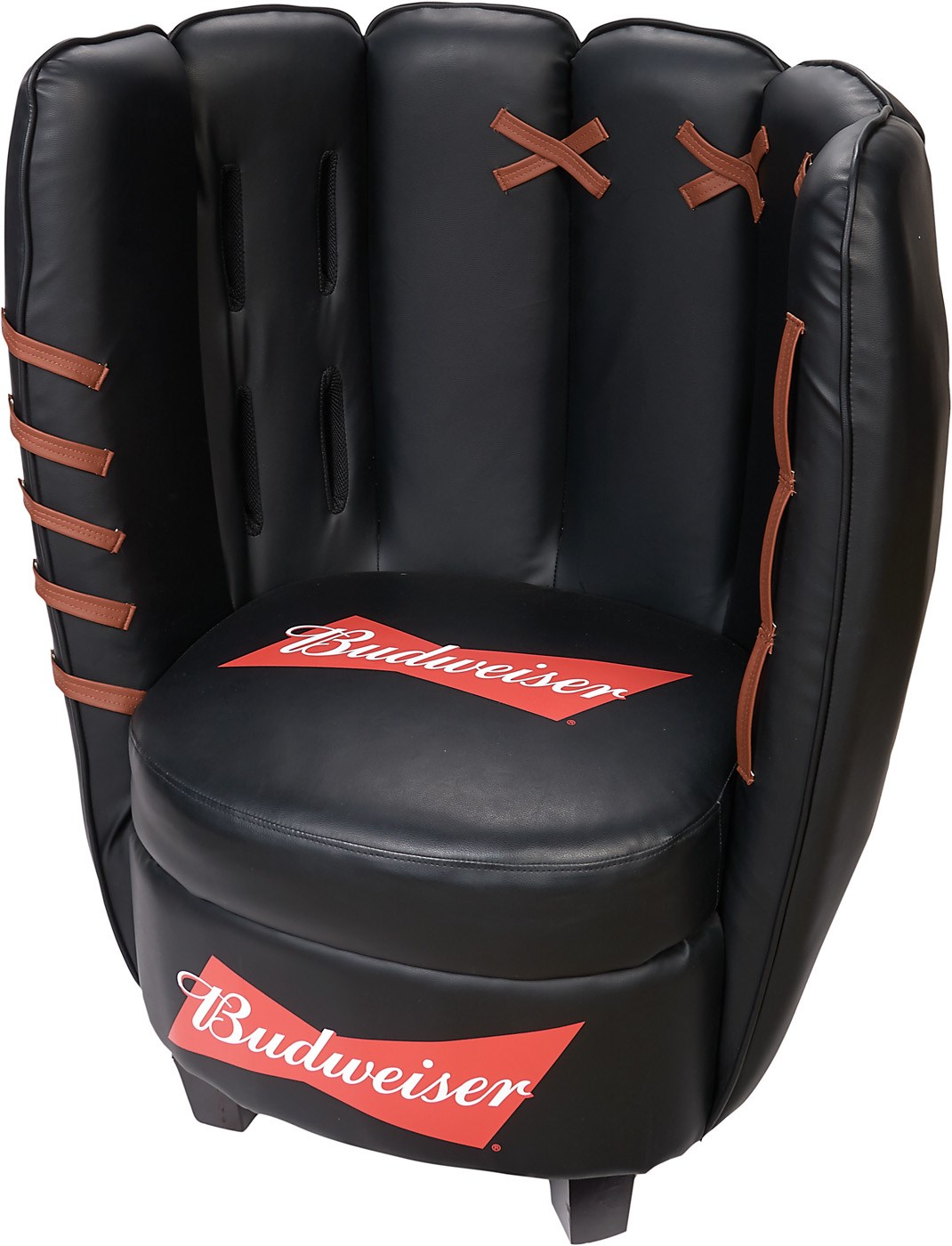 Budweiser Beer Giant Leather Baseball, Leather Baseball Glove Chair