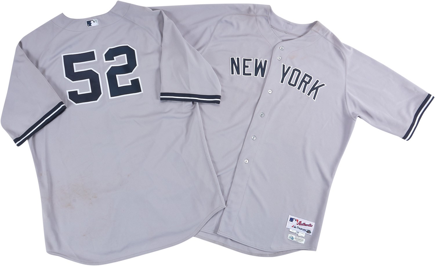 Pair of 2012-13 CC Sabathia Game Worn Yankees Jerseys (MLB Auth. & Steiner)