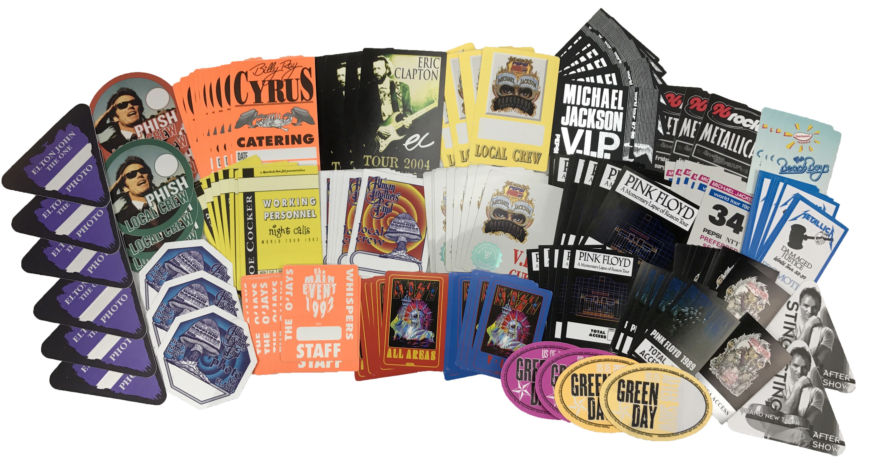 - Massive Collection of Rock & Country Backstage Passes (4,000+)