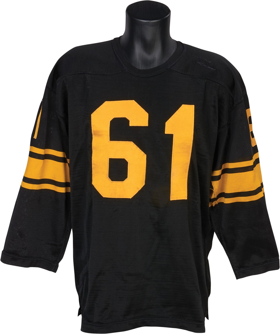 Football - 1965 Frank Mallick/Riley Gunnels Pittsburgh Steelers Game Worn Jersey with Team Repairs