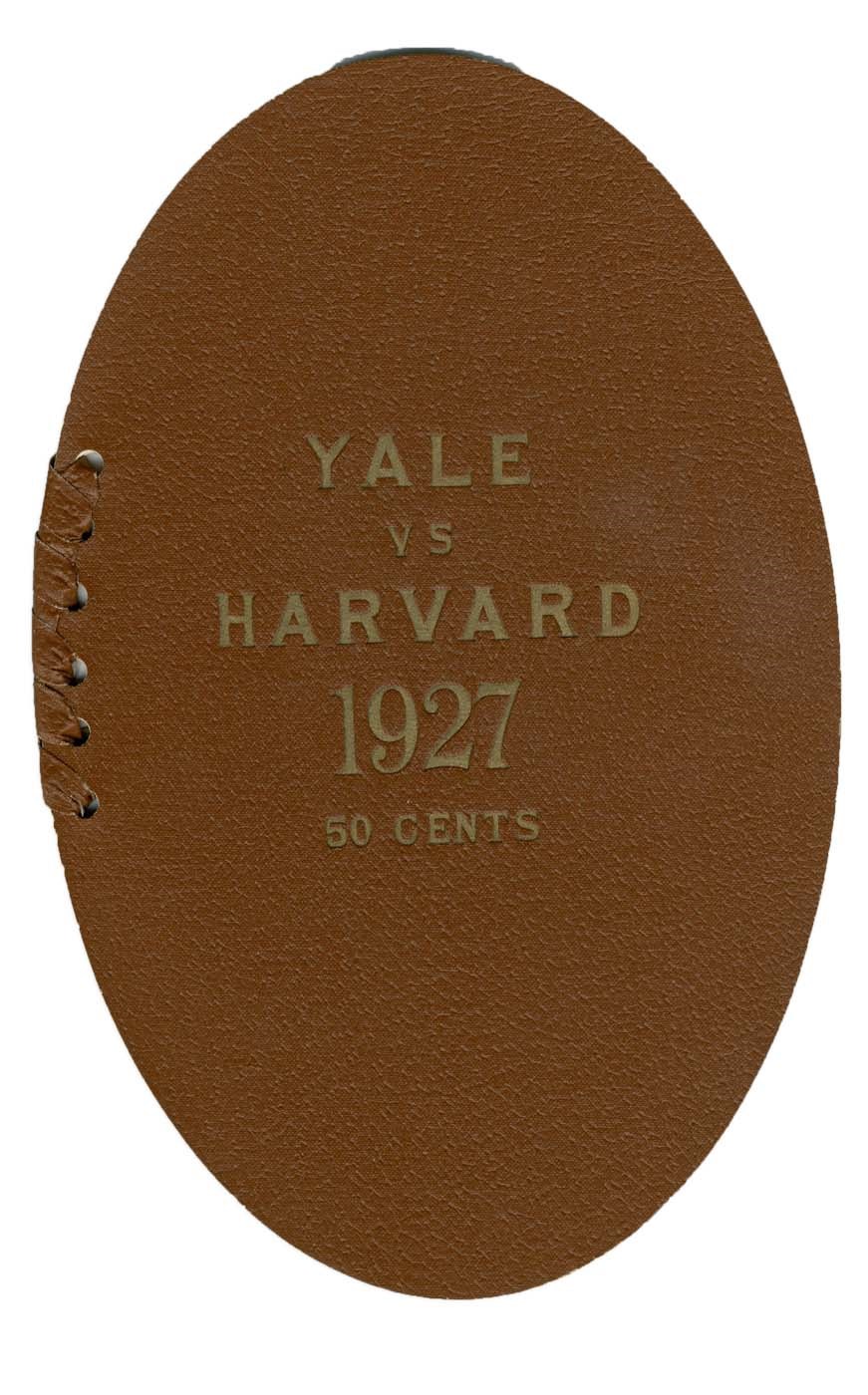 - MINT 1927 Harvard-Yale Football Shaped Program