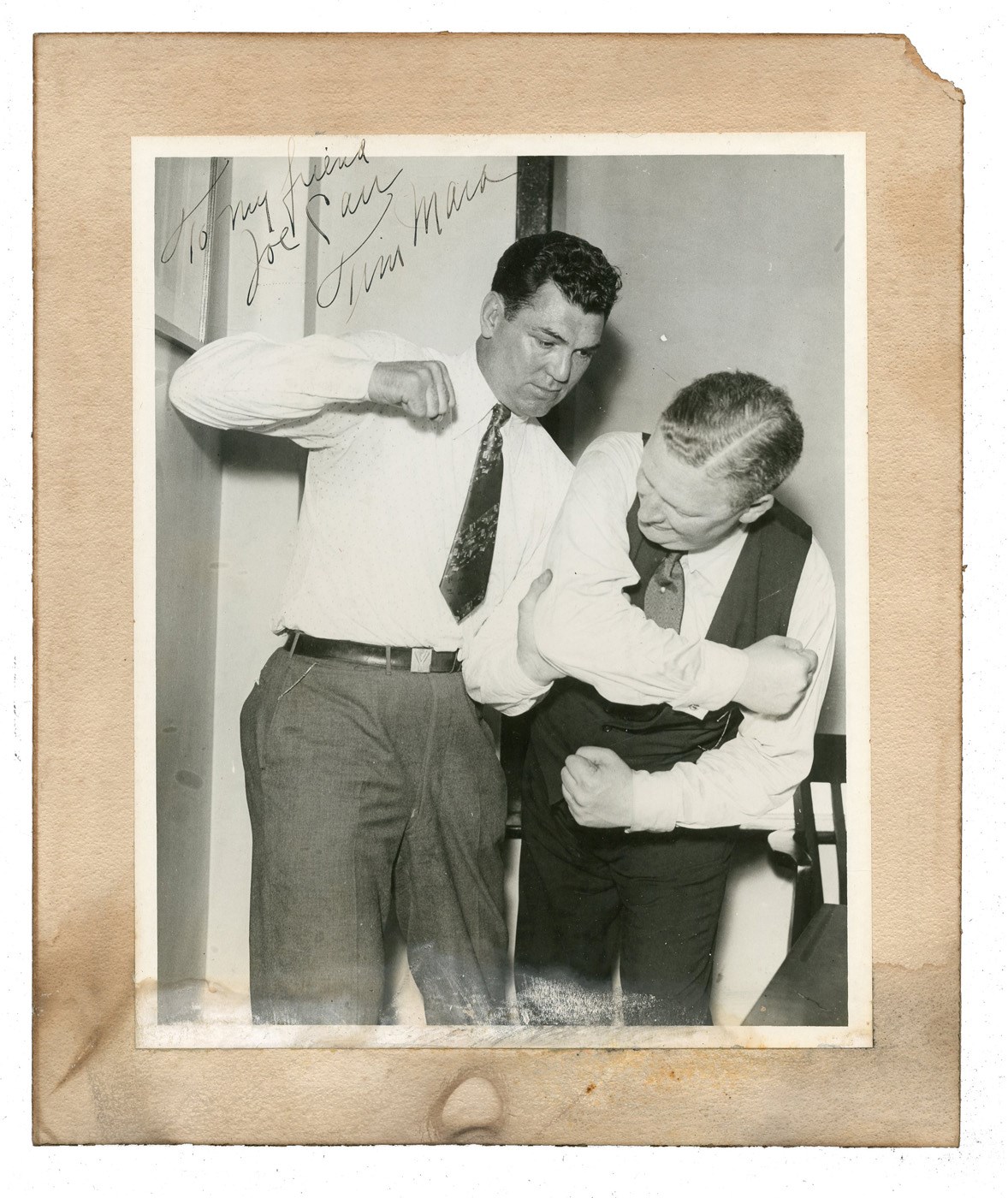 - 1930s Tim Mara Signed Photograph Inscribed to NFL Titan Joe Carr (PSA/DNA)