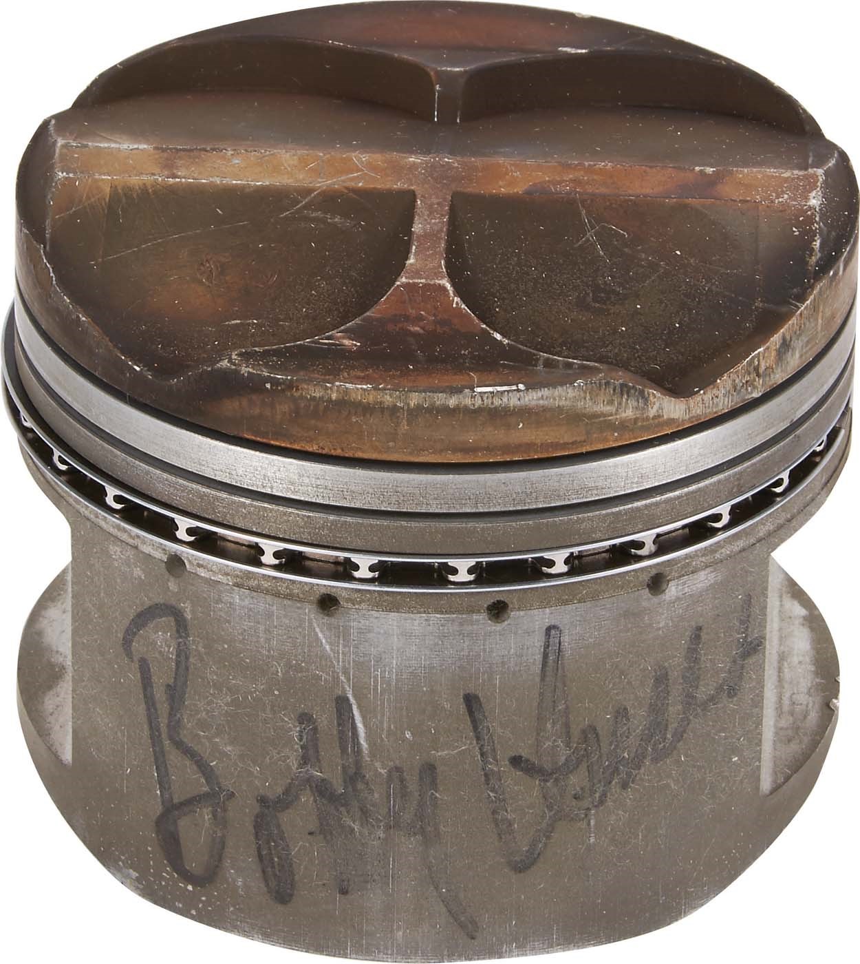 Kubina And The Mick - 1981 Bobby Unser Indianapolis 500 Victory Race Used Piston (Unser LOA & PSA)