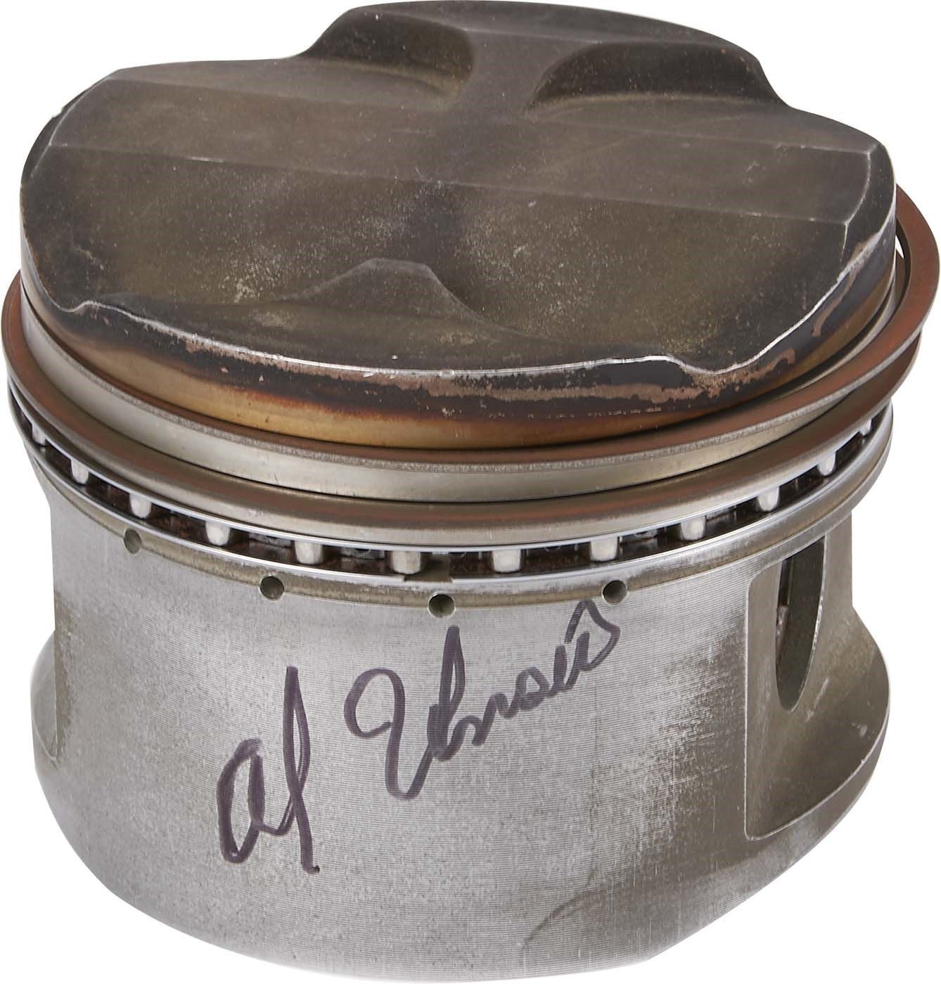 Kubina And The Mick - 1987 Al Unser Indianapolis 500 Victory Race Used Piston (ex- Larry Howard Collection)