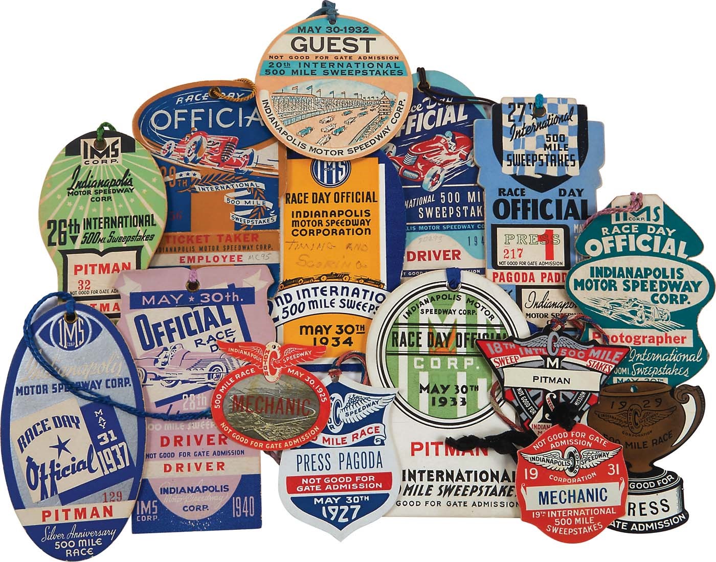 - Great 1925-46 Indianapolis 500 Pass Collection (15)