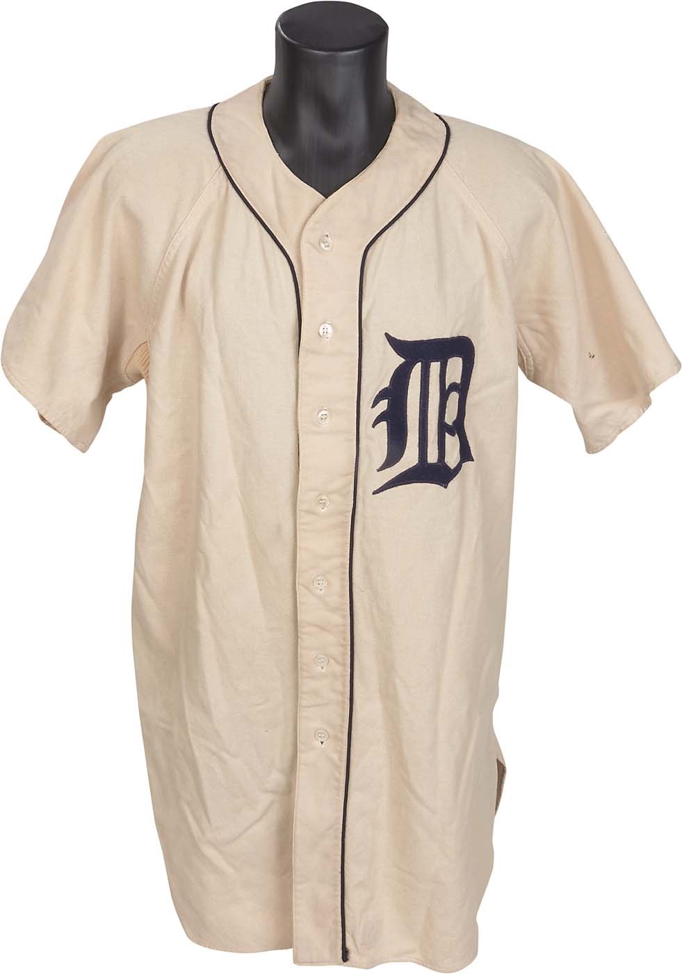 Ty Cobb and Detroit Tigers - 1949 Stubby Overmire Detroit Tigers Game Worn Uniform