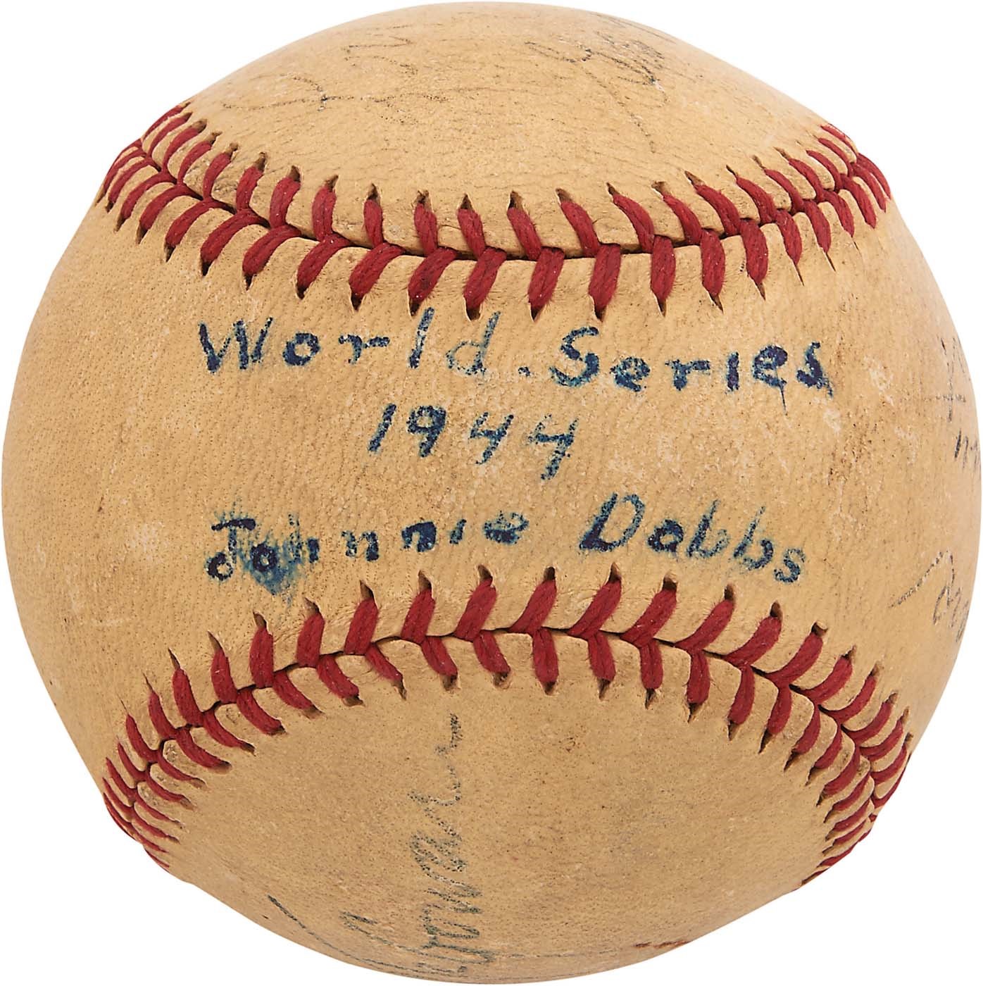 St. Louis Cardinals - 1944 World Series Game Used Baseball Signed by Umpire Crew w/Bill McGowan (PSA)