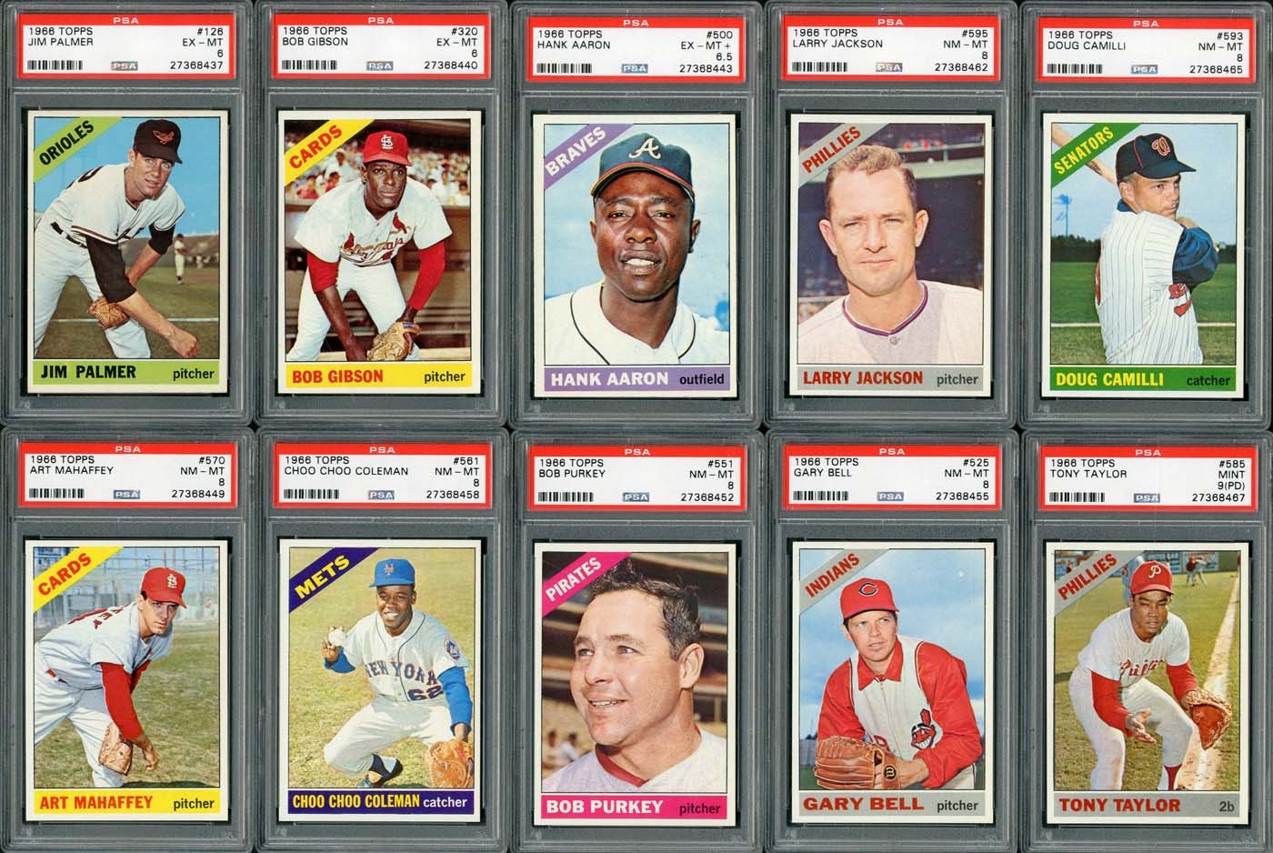 - 1966 Topps Complete Set with (29) PSA Graded