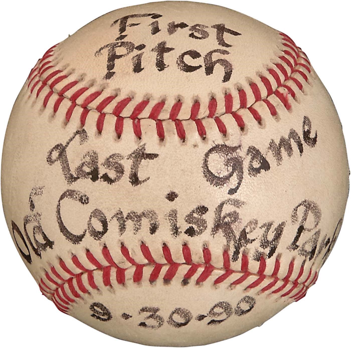 Baseball Memorabilia - First Pitch Ball from the Last Game at Old Comiskey Park (Comiskey Family Sourced)