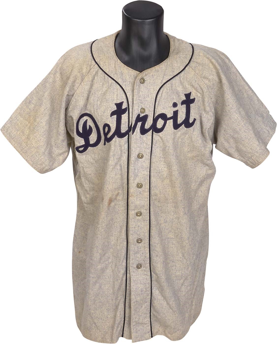 Ty Cobb and Detroit Tigers - Circa 1950 Bob Swift Detroit Tigers Game Worn Jersey