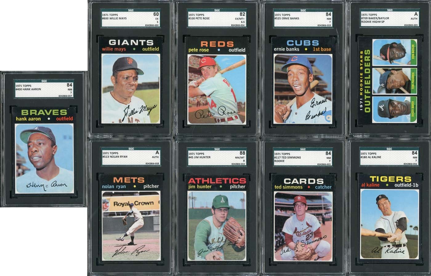 - 1971 Topps High Grade Complete Set with (9) SGC Graded