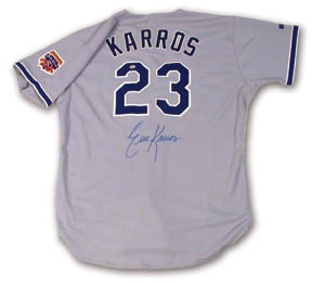 - 1997 Eric Karros Dodgers Game Worn Jersey