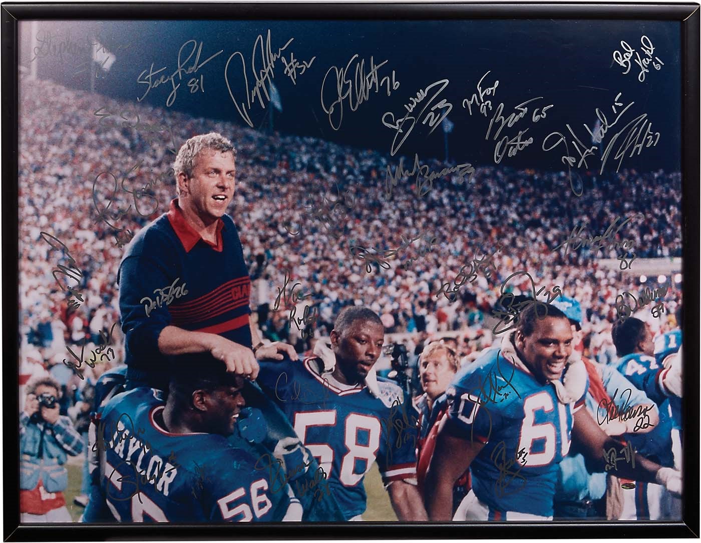 1990 Super Bowl Champion NY Giants Team-Signed 30x40 Photo (Steiner)