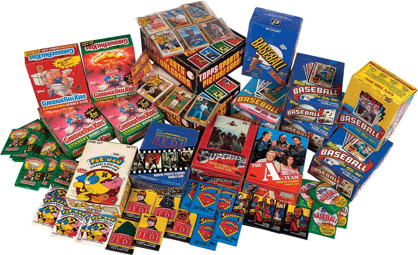 - 1980s-90s Baseball & Entertainment Unopened Wax Boxes w/1500+ Sealed Packs & (3) Garbage Pail Kids Boxes (50+)