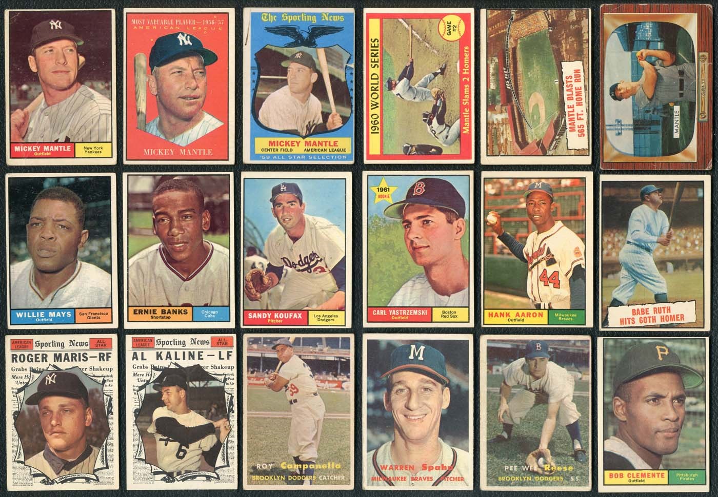 - 1952-61 Topps & Bowman Collection with Major Stars & Four Mantle's (500+ Cards)