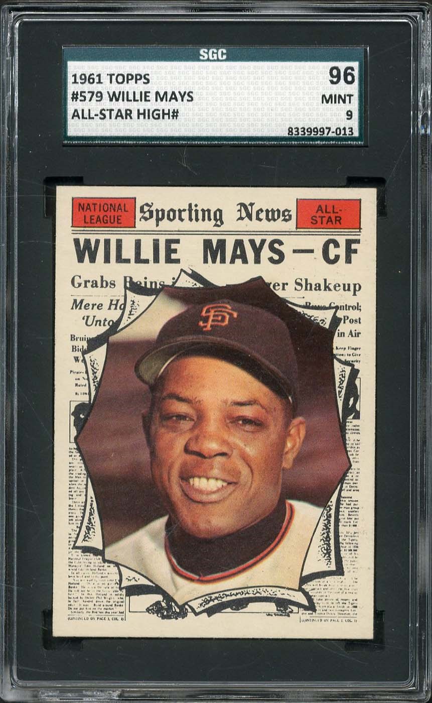 - 1961 Topps #579 Willie Mays AS - SGC 96 MINT 9
