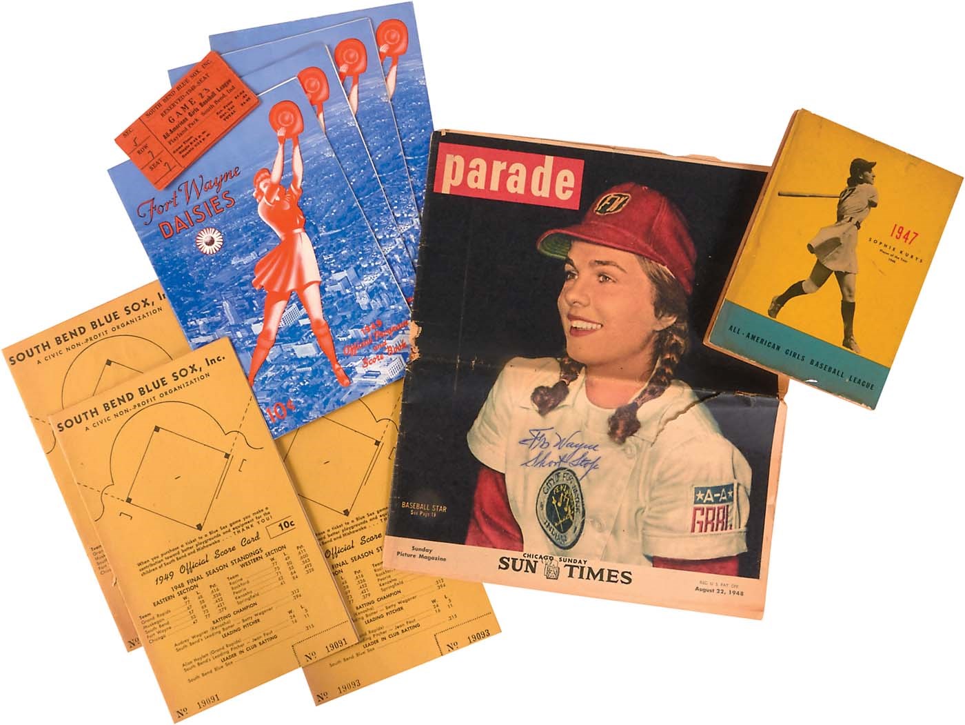 Baseball Memorabilia - 1949-50 All American Girls Professional Baseball Collection
