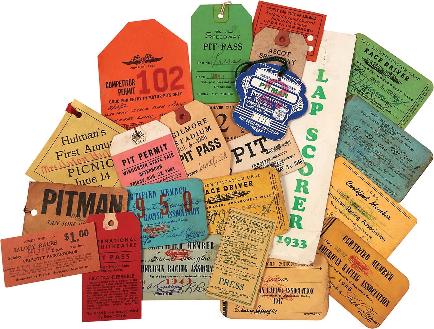 - 1910s-Present Auto Racing Pass Collection (200+)