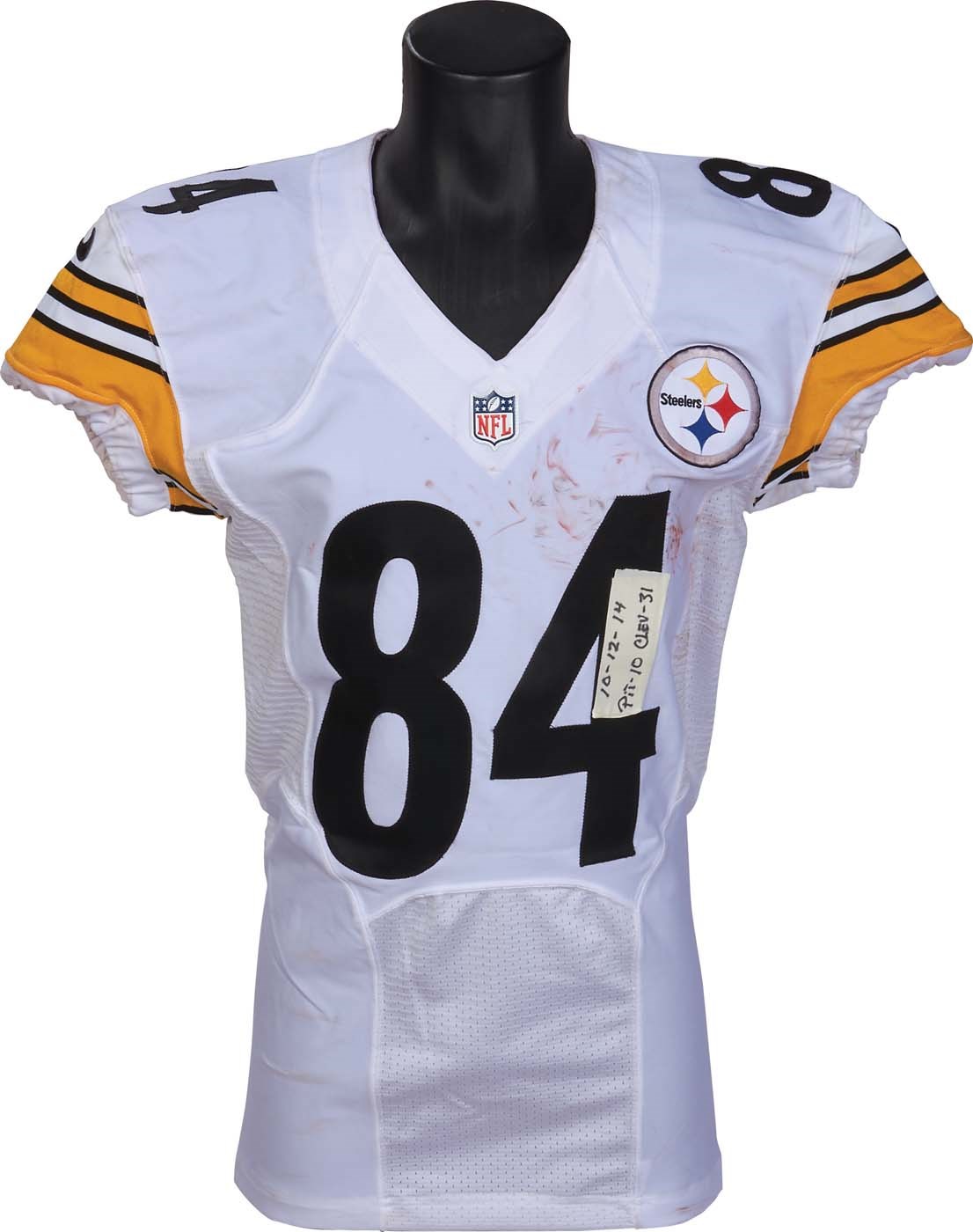 - October 12th, 2014 Antonio Brown Pittsburgh Steelers Game Worn Jersey PSA (Photo-Matched)