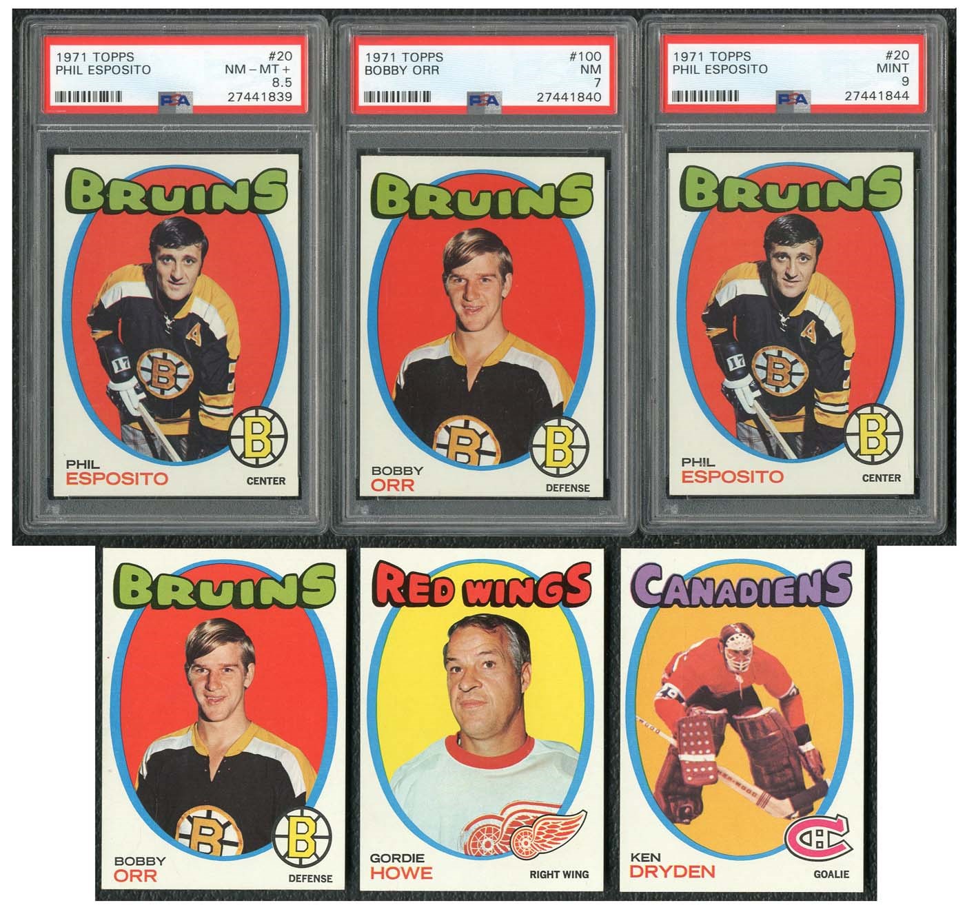- 1971-1974 Topps Hockey HIGH GRADE Collection with PSA Graded!