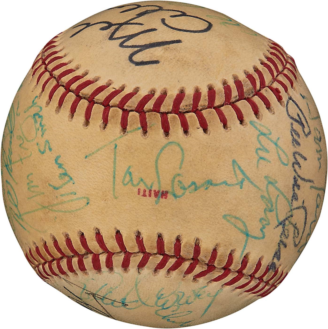 NY Yankees, Giants & Mets - 1978 World Series Signed Game Used Baseball w/Honorable Attendees (PSA & SGC)