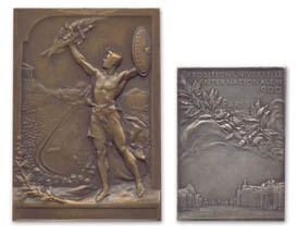 1900 and 1906 Olympic Plaques
