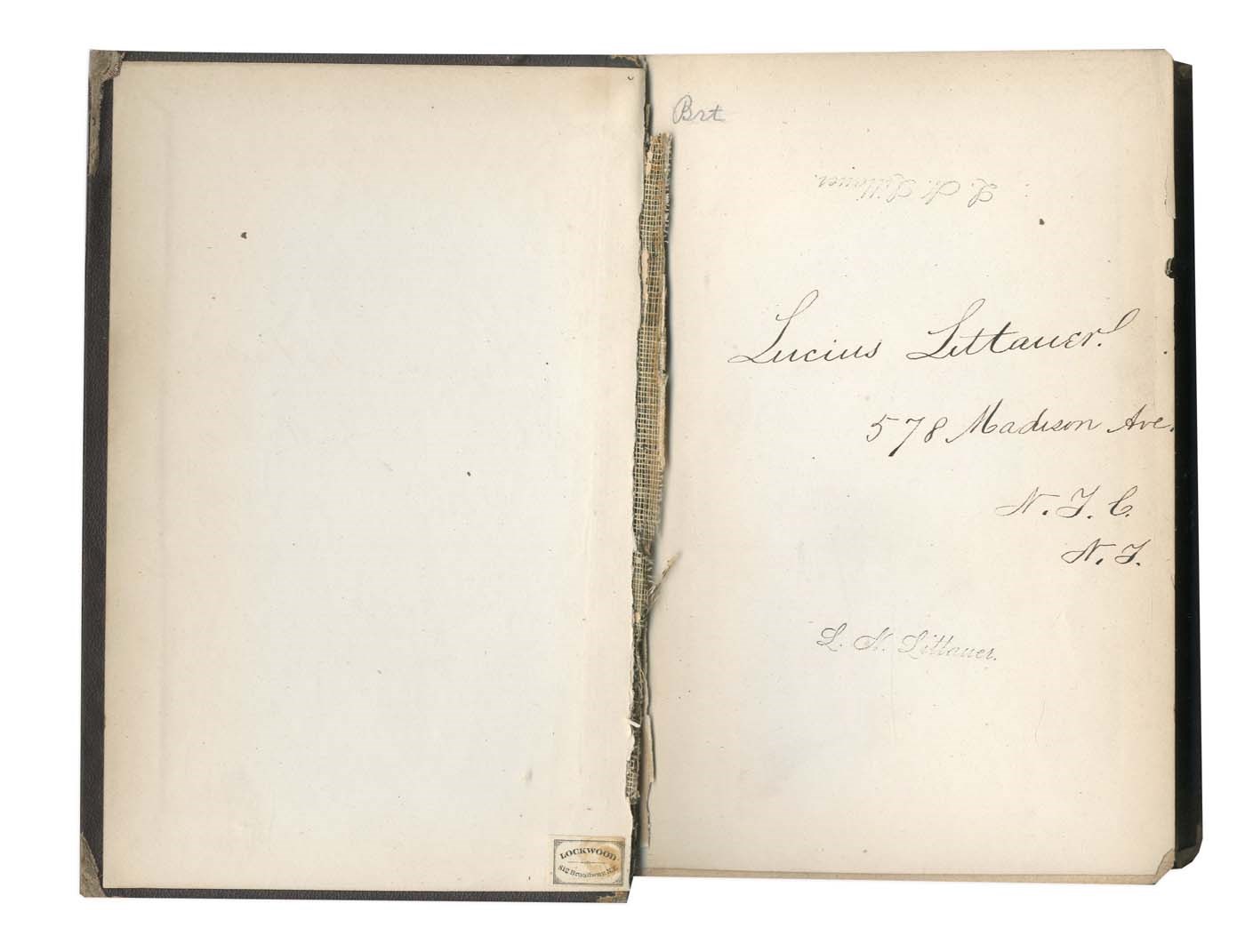 - Harvard Crimson's First Football Coach Lucius Littauer Signed & Personally Owned Algebra Book