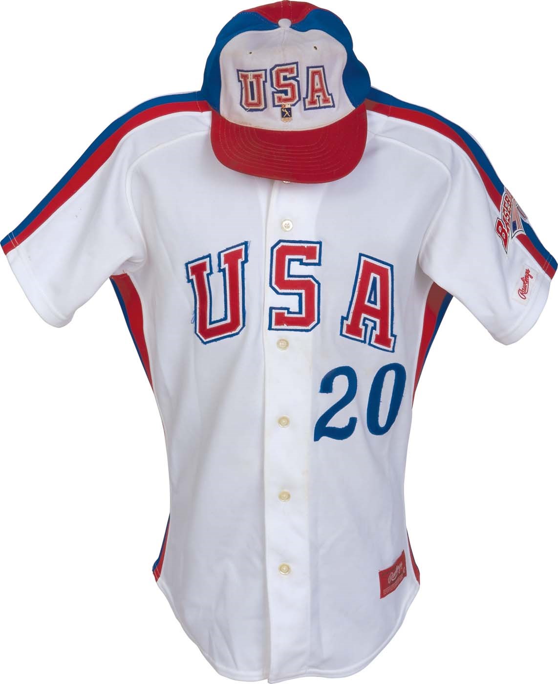 The 1984 USA Baseball Olympian Collection - 1984 Olympics John Marzano USA Game Worn Home-Run Uniform - First USA HR of the '84 Games (Photo-Matched)