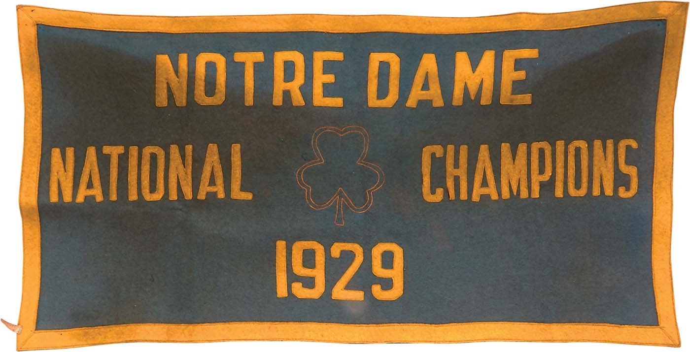 1929 Notre Dame Fighting Irish National Champions Banner