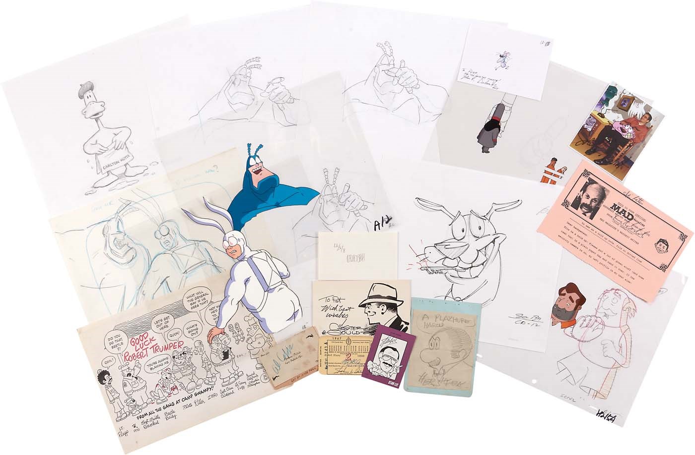 - Popular Cartoon Sketches, Production Cel & Autograph Collection (30+)