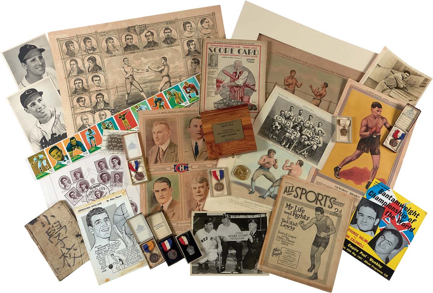 Baseball Memorabilia - 1870s-1960s Vintage Jewish Sports Memorabilia Collection (170+)
