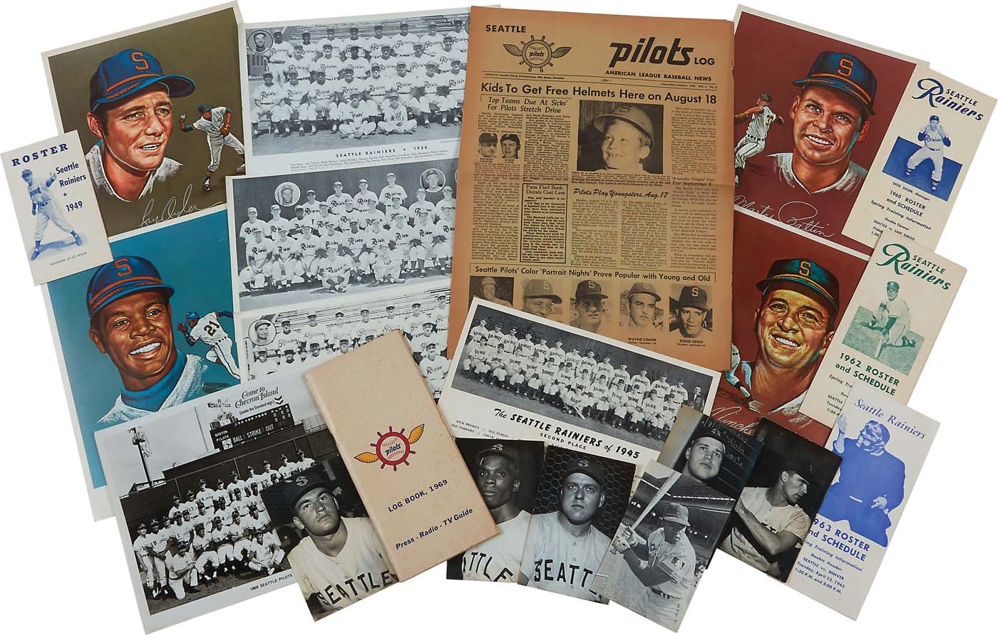 Baseball Memorabilia - Seattle Pilots + Seattle Rainers Collection (25)