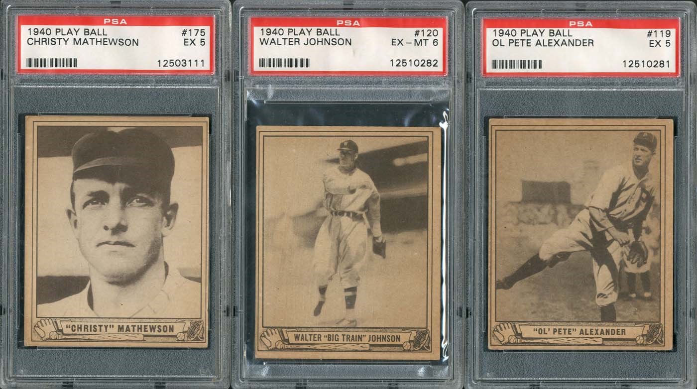 - 1940 Play Ball PSA Graded Collection of (42) - Loaded with stars including Mathewson & Johnson!