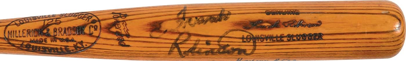 1971 Frank Robinson 500th Home Run Game Used Bat (PSA 10)