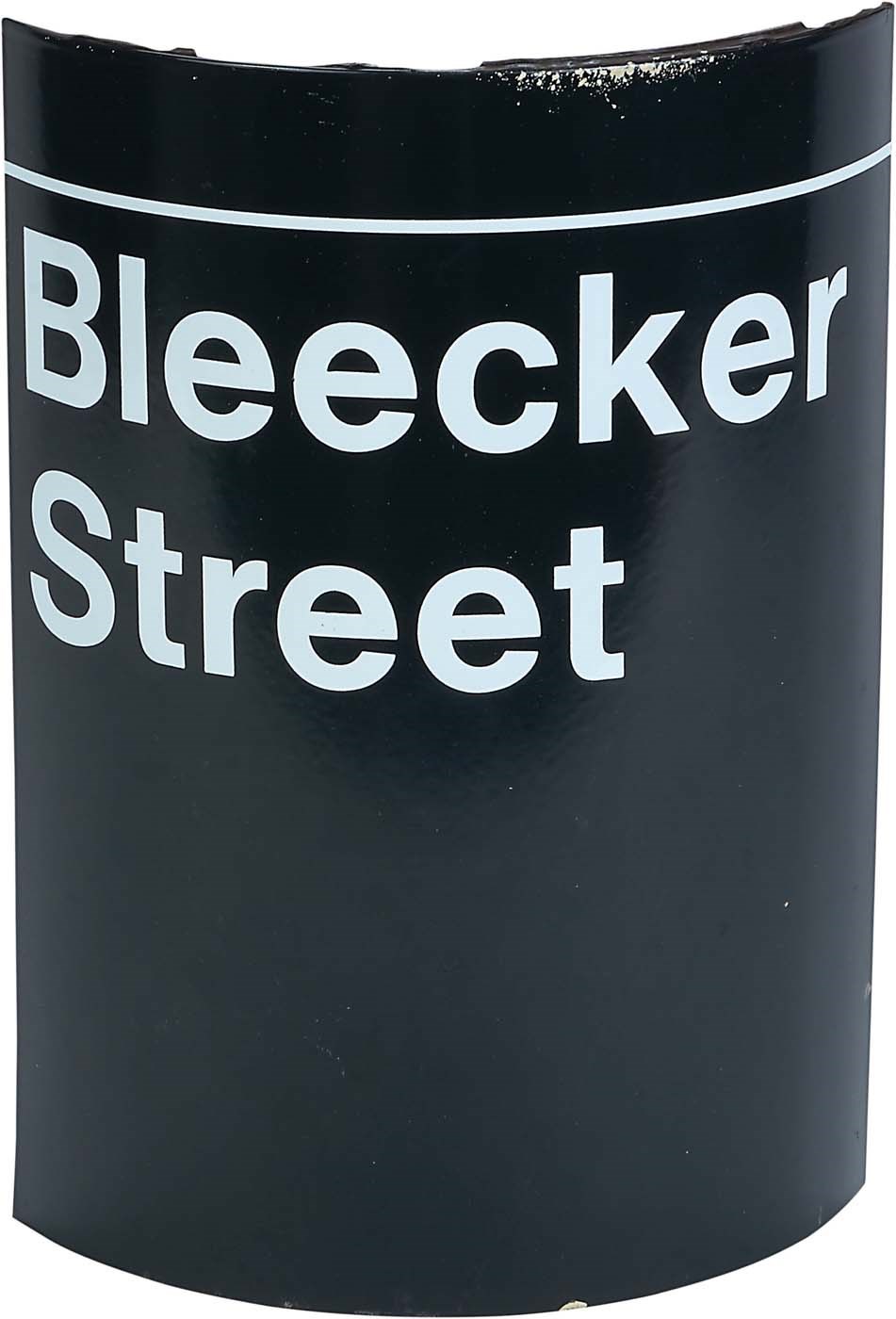 Rock 'N' Roll - "Bleeker Street" Black Porcelain New York City Subway Sign