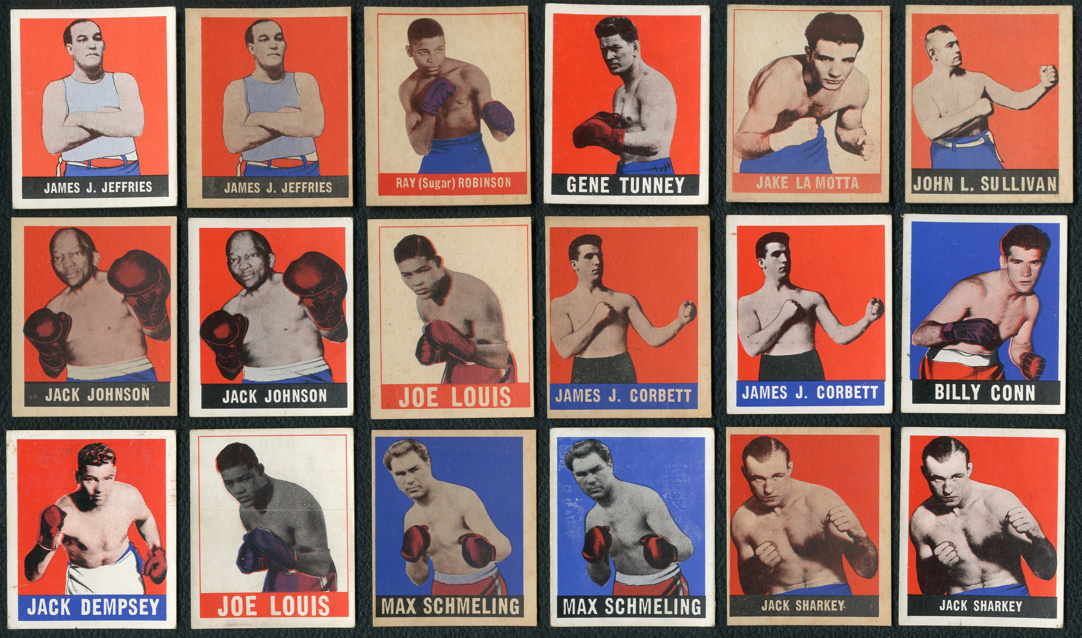 1948 Leaf Boxing Collection (91) with Louis (2) and Robinson (2)