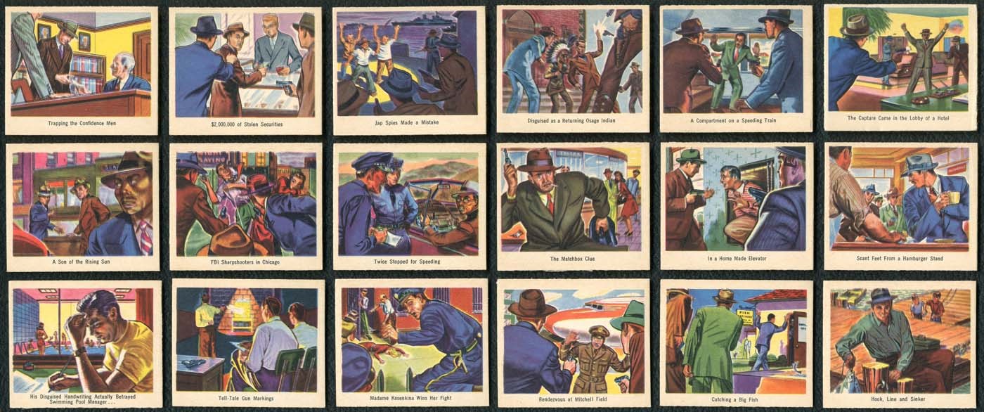 - 1949 Bowman American Heroes of the Law HIGH GRADE Complete Set of (36)