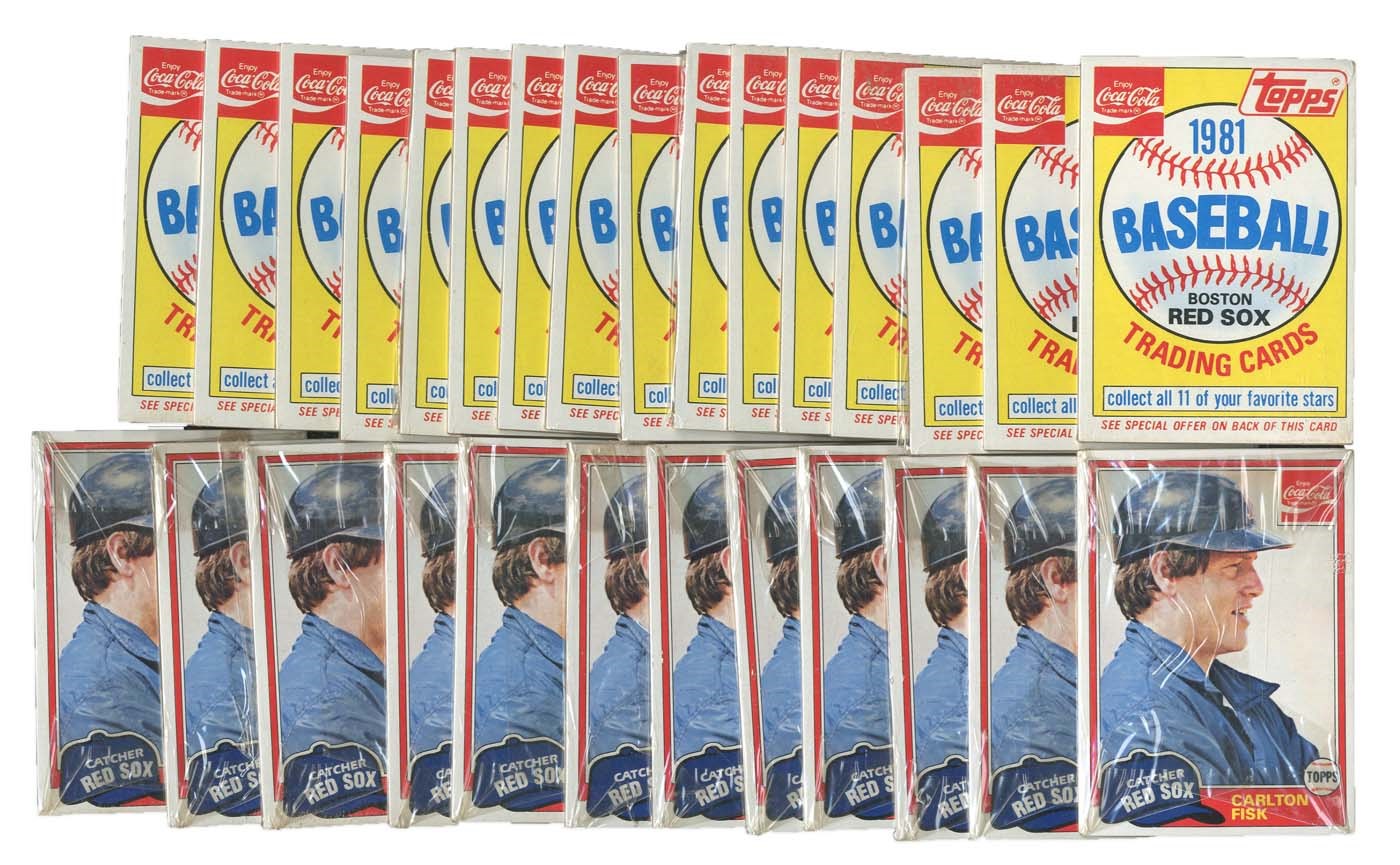 - 1981 Topps Coca Cola Carlton Fisk Unopened Pack Find (500)