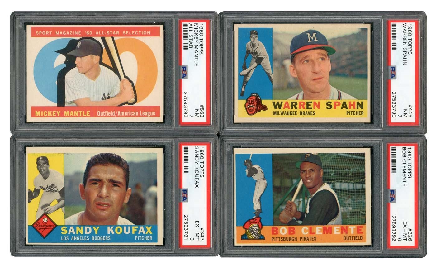 - 1958-1961 Topps Super Star Collection with (3) Mantles and (4) PSA Graded