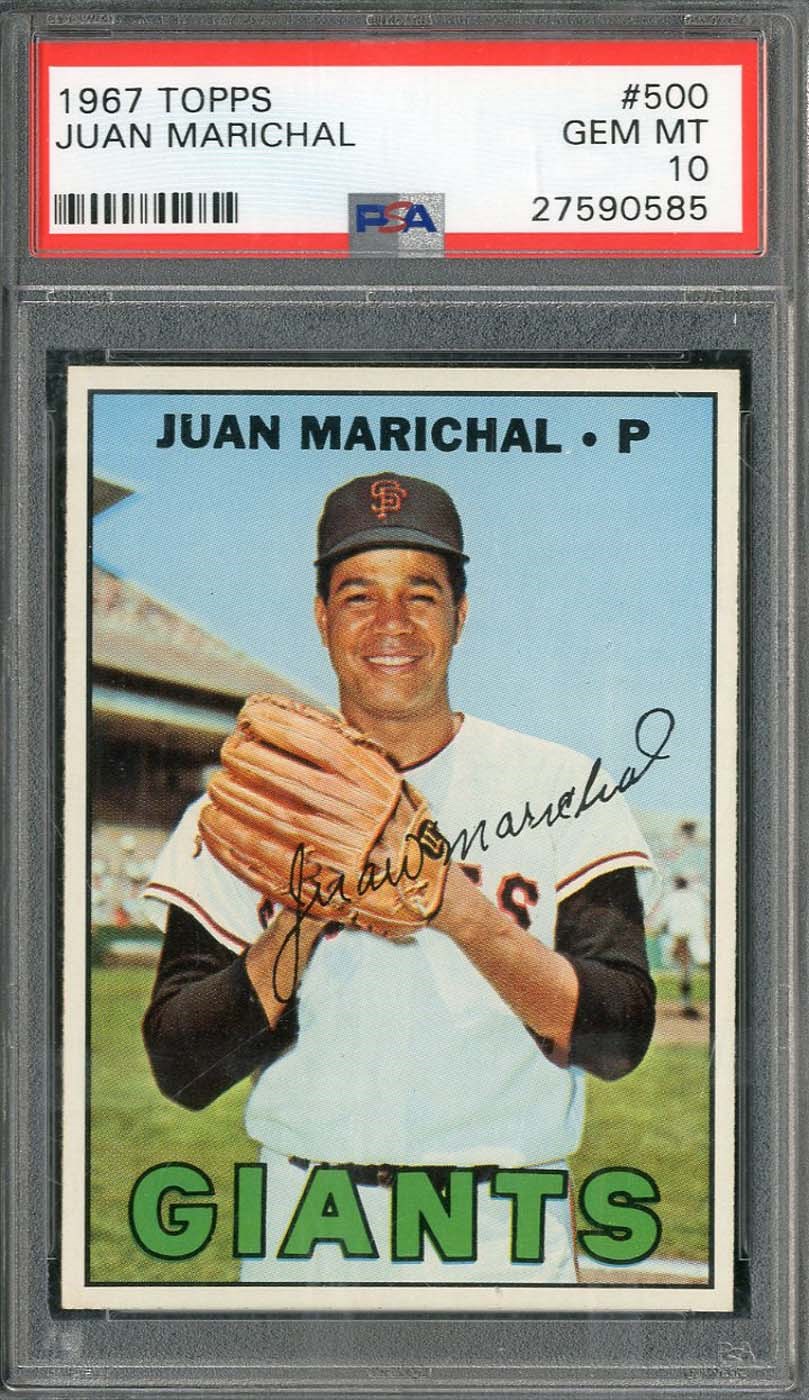 - 1967 Topps #500 Juan Marichal - PSA GEM MINT 10