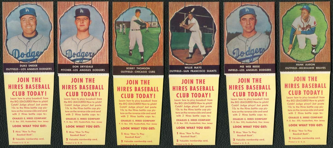 - 1958 Hires Root Beer High Grade Complete Set of 66 with Tabs