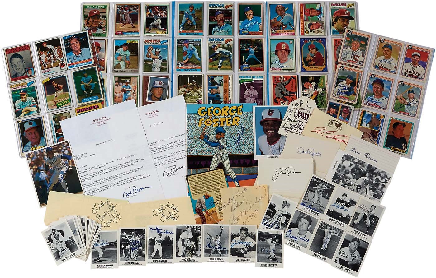1970s-80s Signed Card Lot (150) with Joe D. and (4) Hank Greenberg!