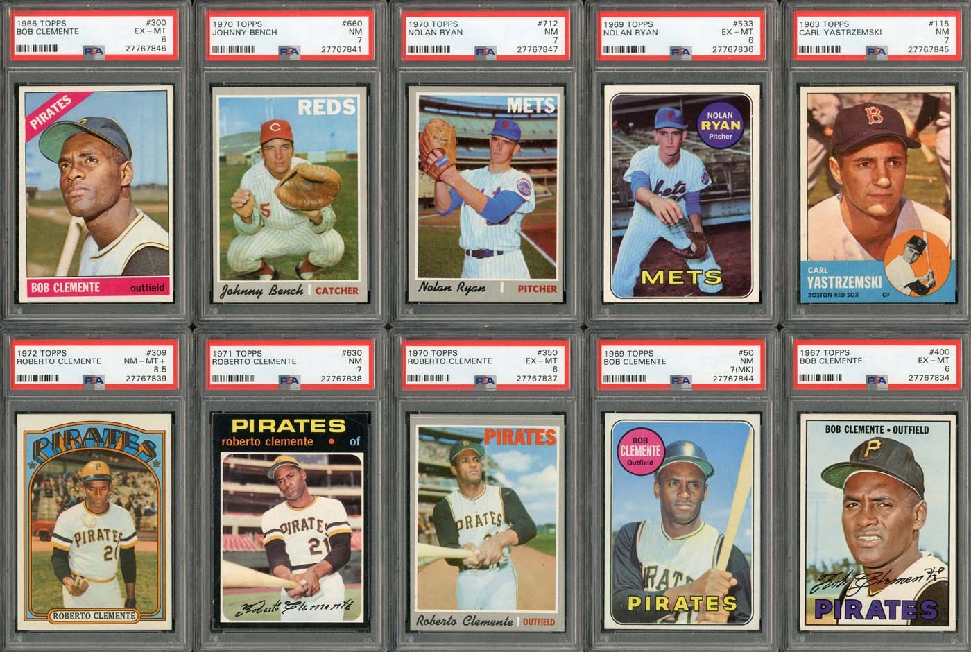 - 1960s-1980s HOFer and Superstar Collection with PSA Graded