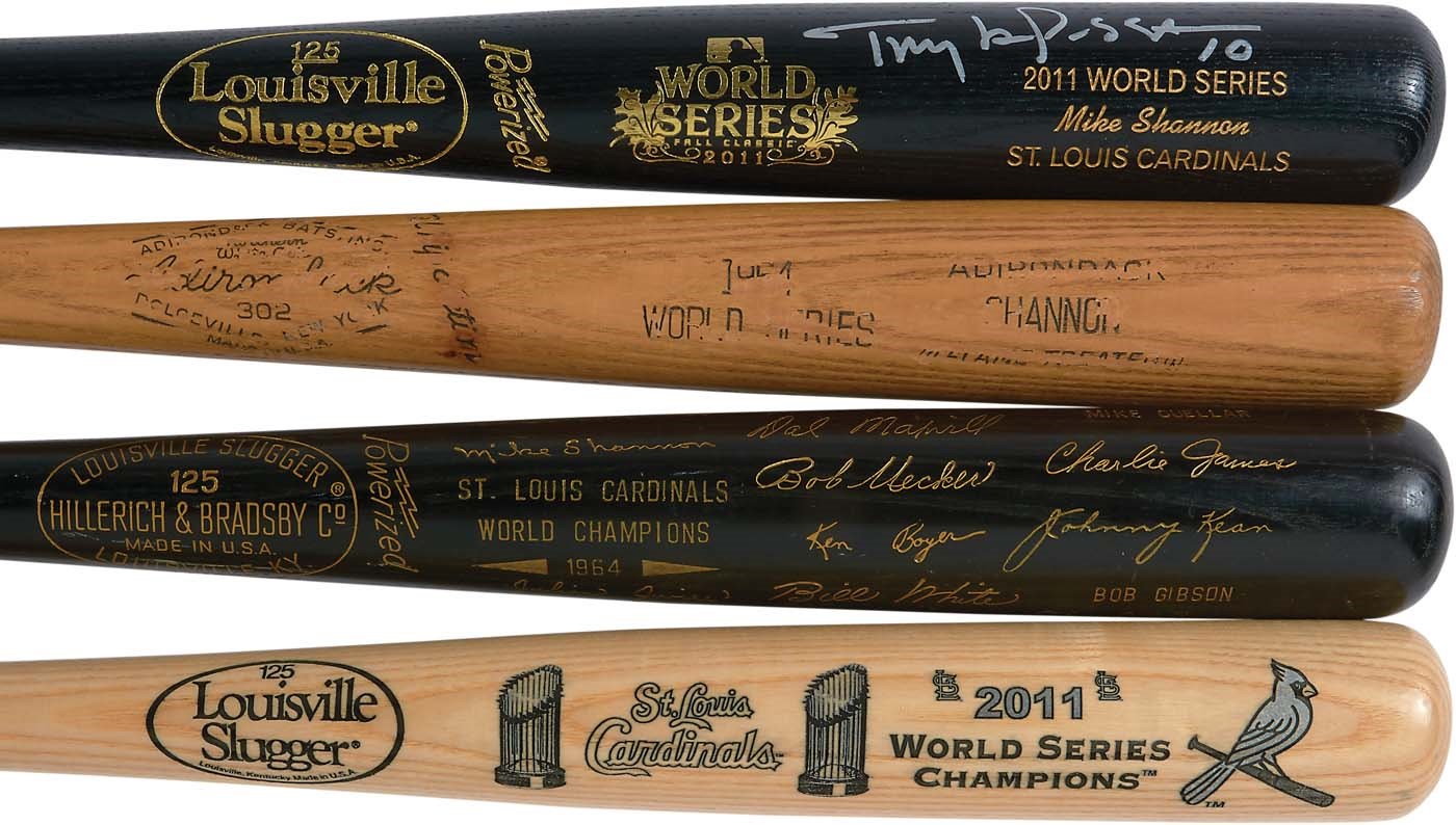 - Mike Shannon World Series Bat Collection (4)