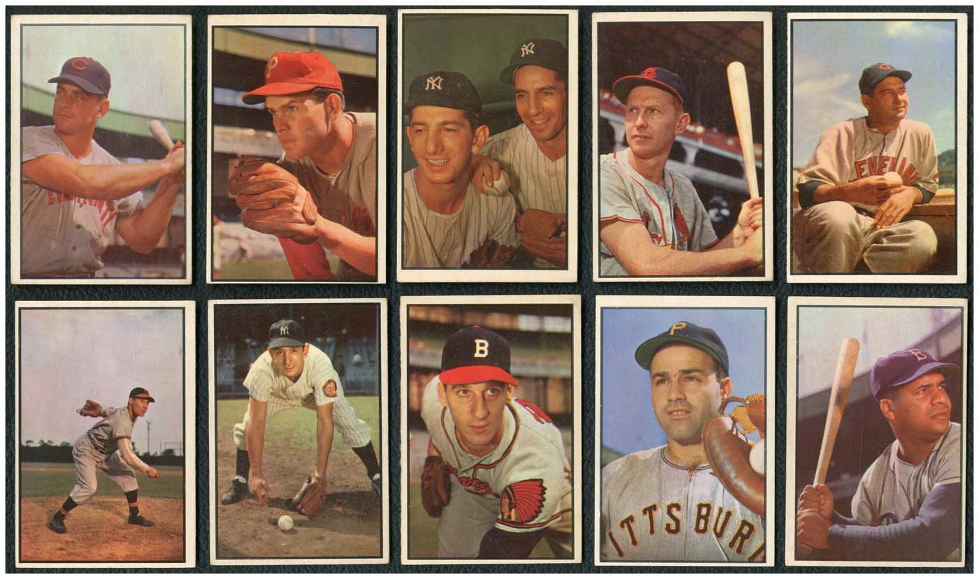 - 1953 Bowman Color Complete Set of 160 Cards with (19) PSA Graded